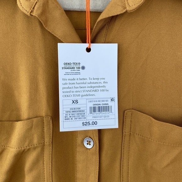 Knox Rose Long Sleeve Loose Button-Down Shirt XS - Picture 4 of 7